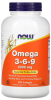 NOW Omega 3-6-9 1000, 250 капс.