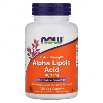 NOW NOW Alpha Lipoic Acid 600 мг, 120 капс. 